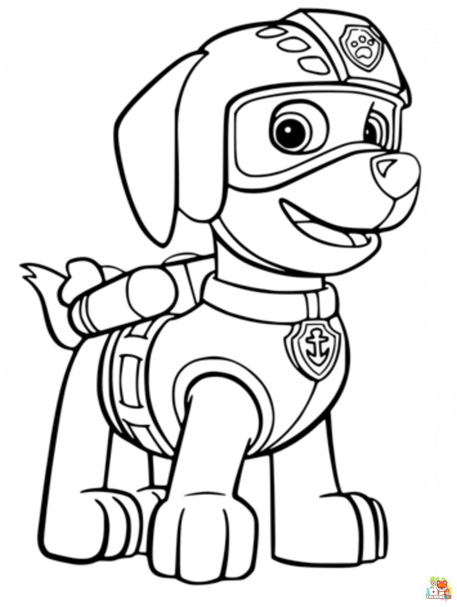 mighty pups coloring pages 4