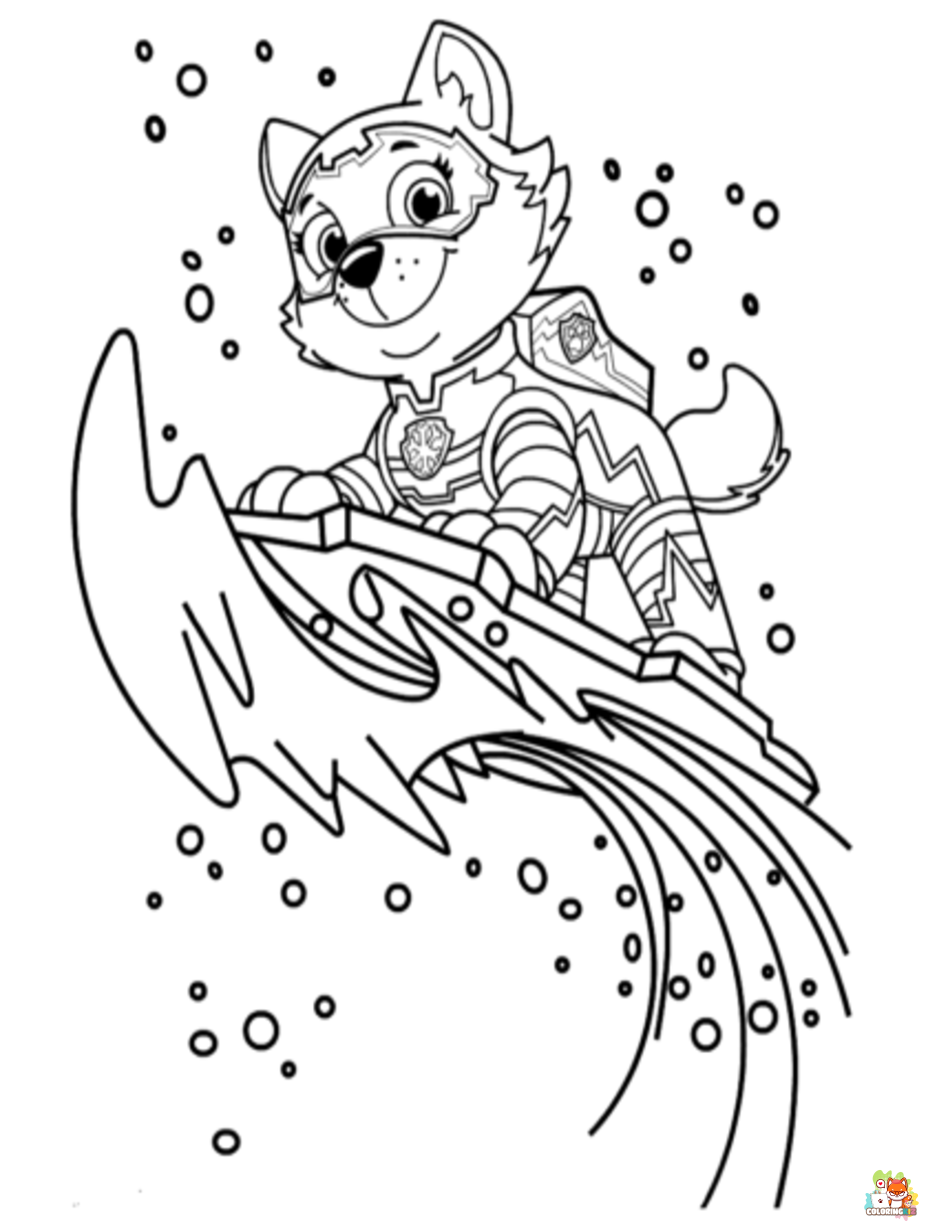 mighty pups coloring pages free