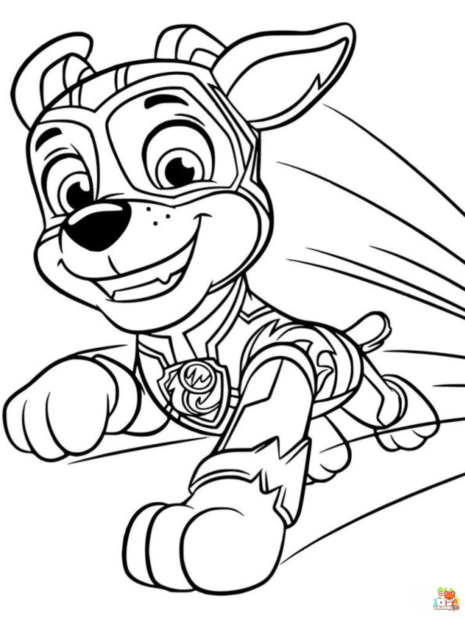 mighty pups coloring pages printable