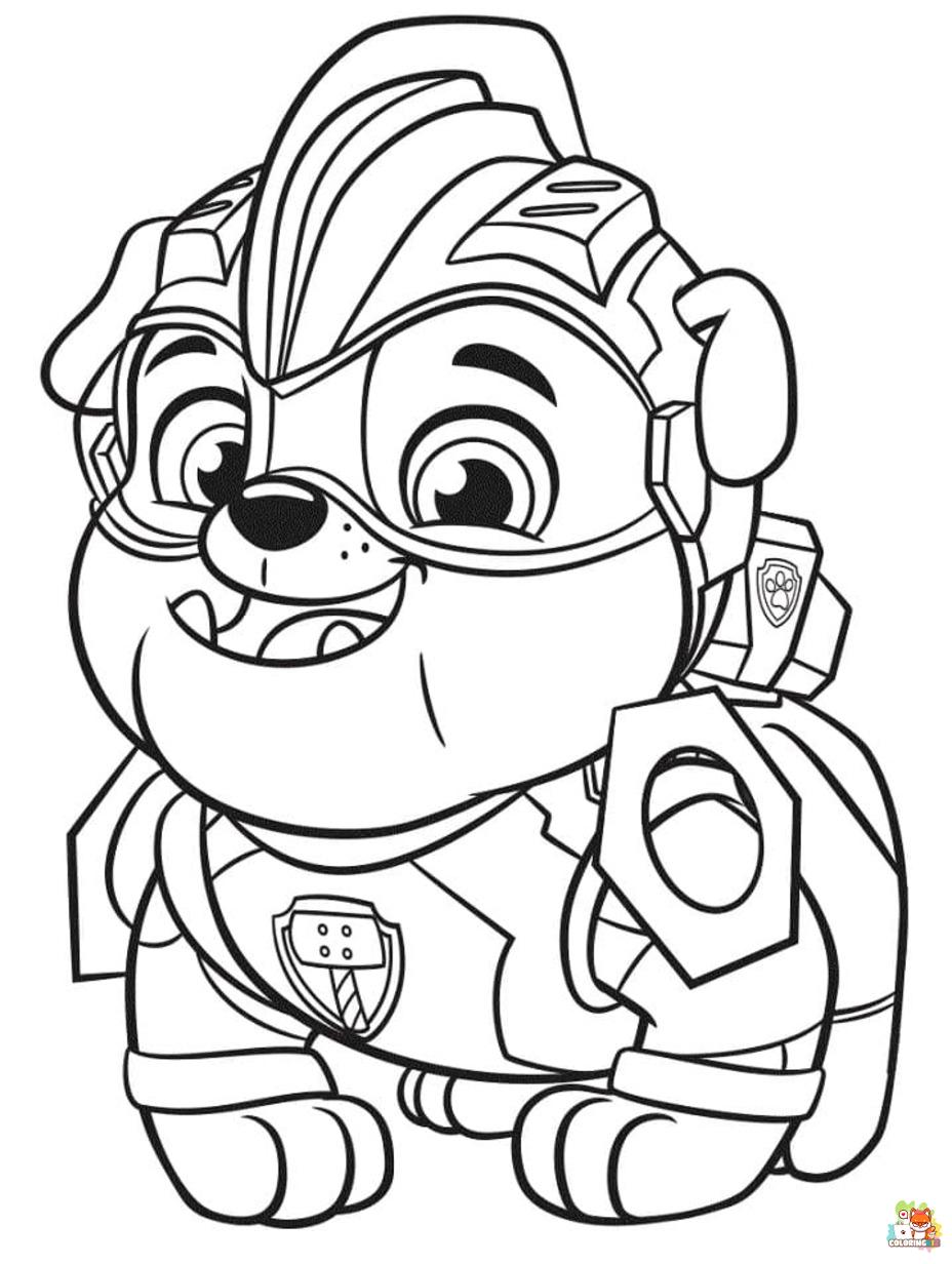 mighty pups coloring pages to print