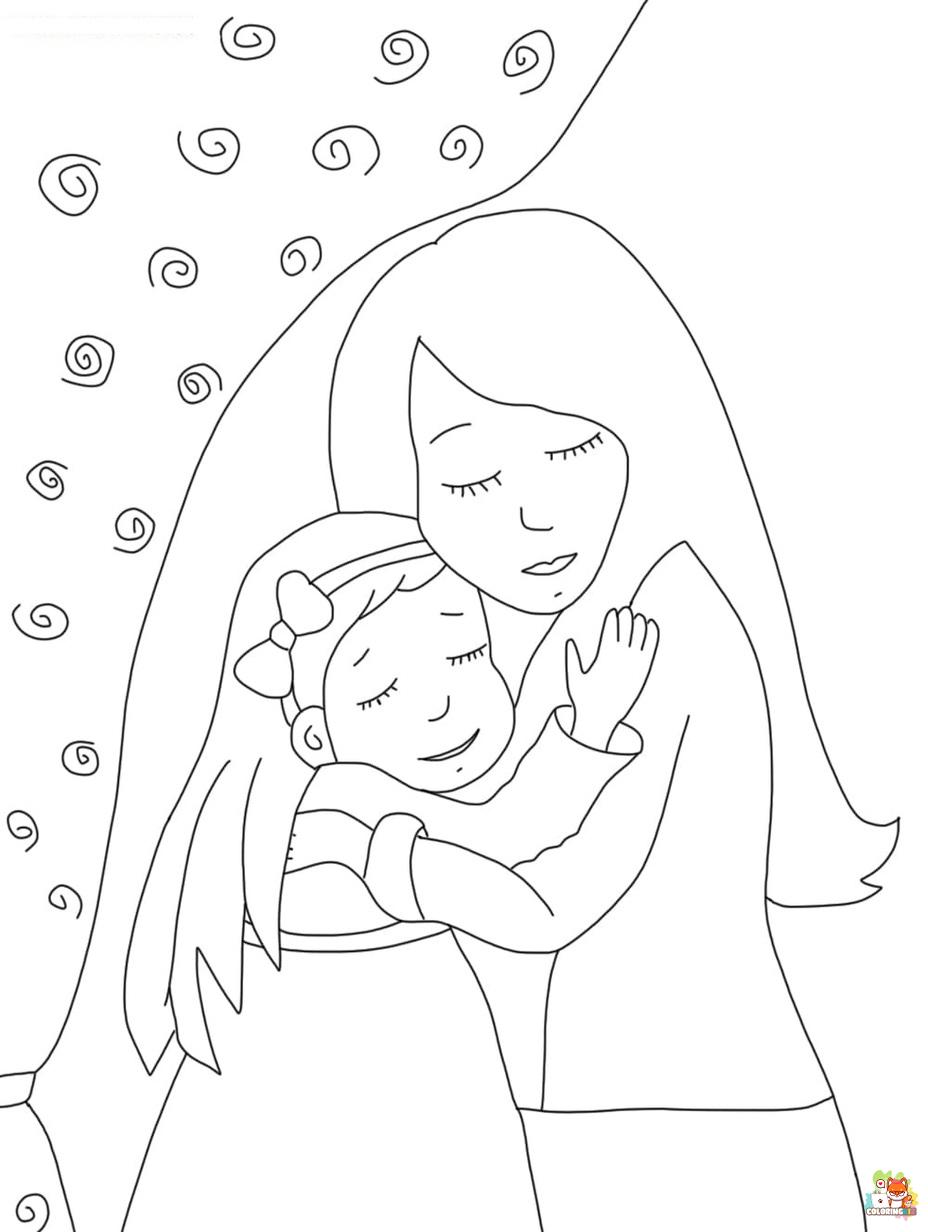 mommy coloring pages free
