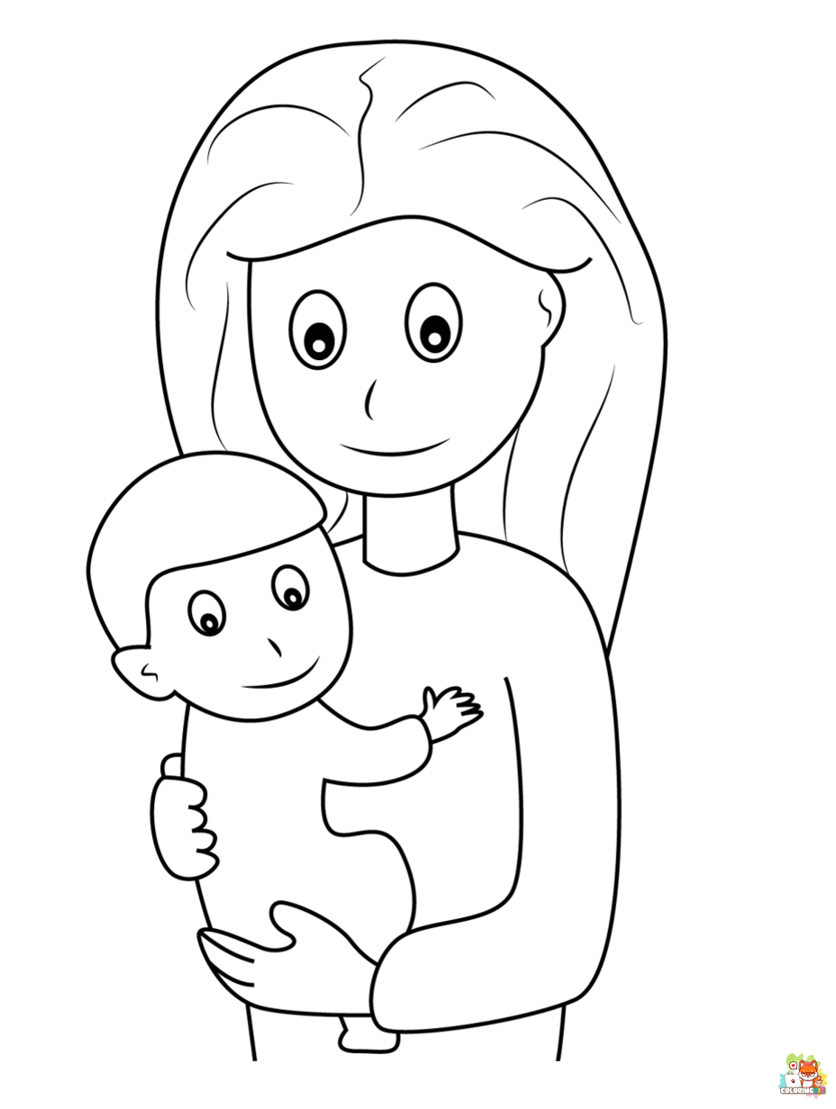 mommy coloring pages printable
