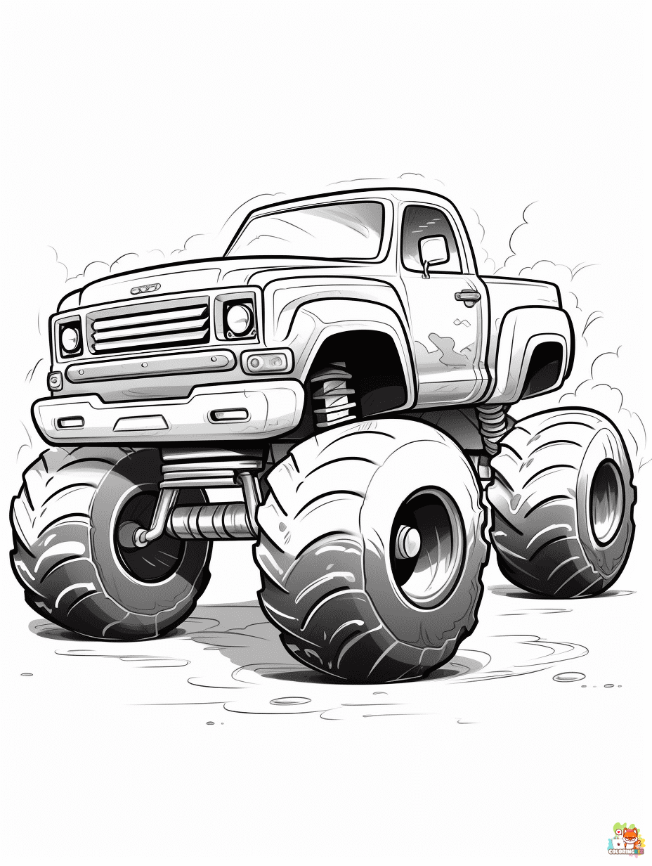monster truck coloring pages printable