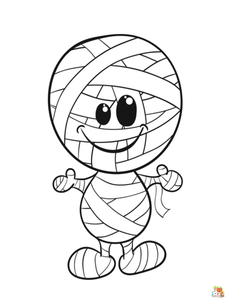 mummy coloring pages printable free