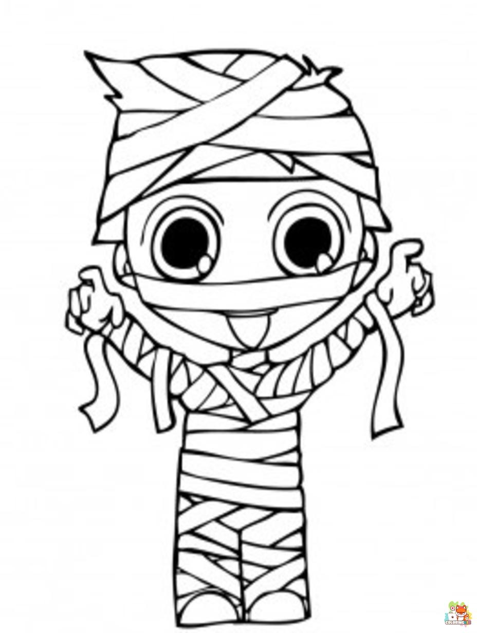 mummy coloring pages printable