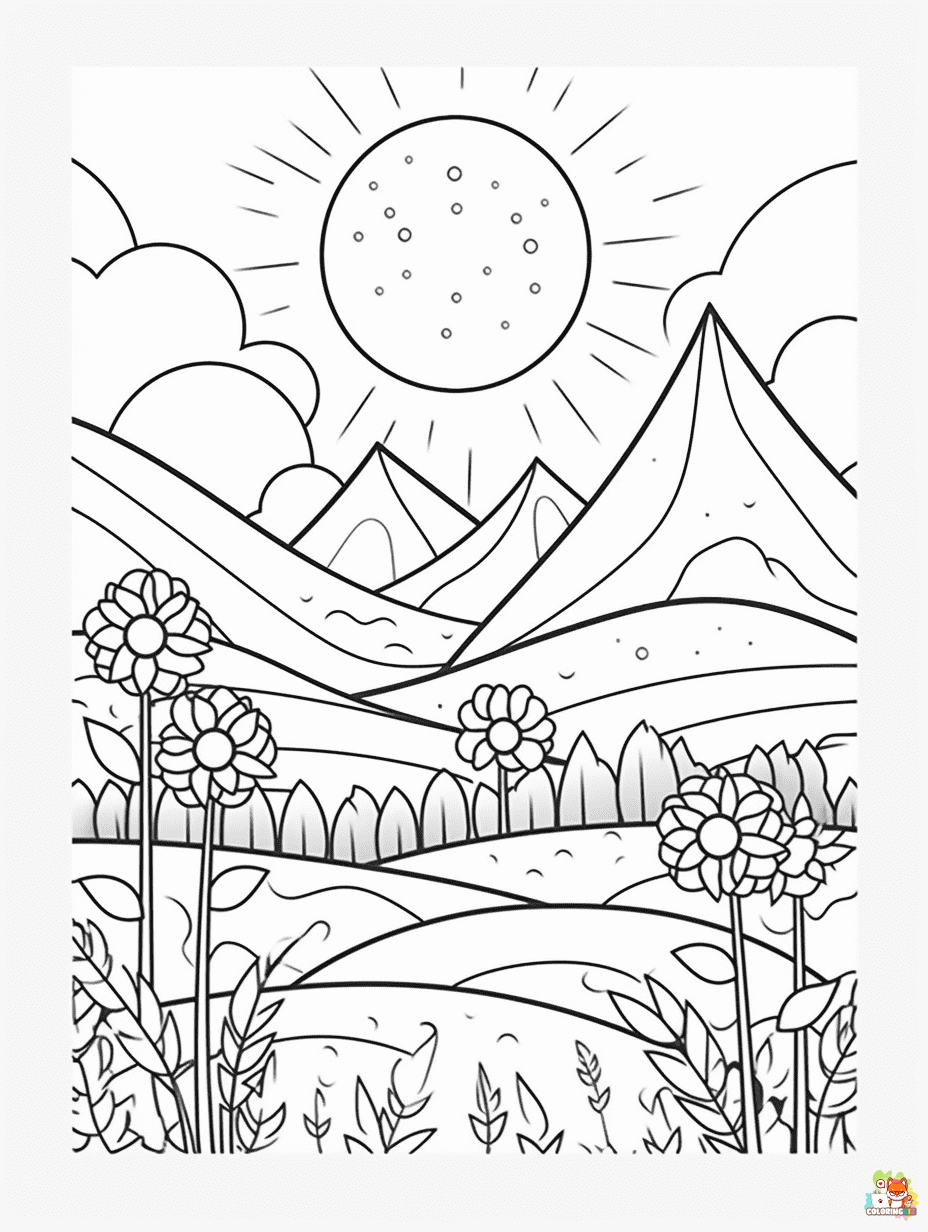 nature coloring pages 2