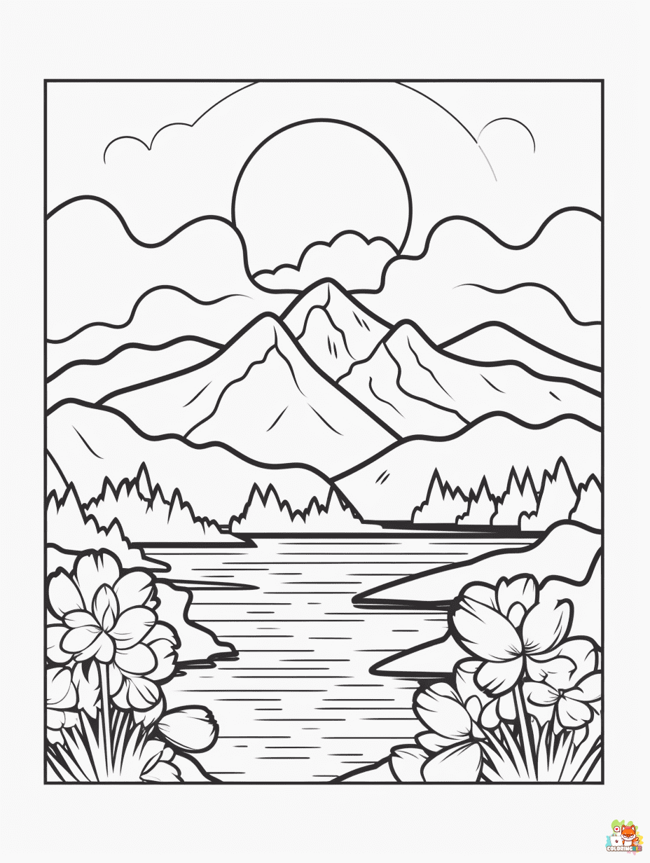 nature coloring pages 3
