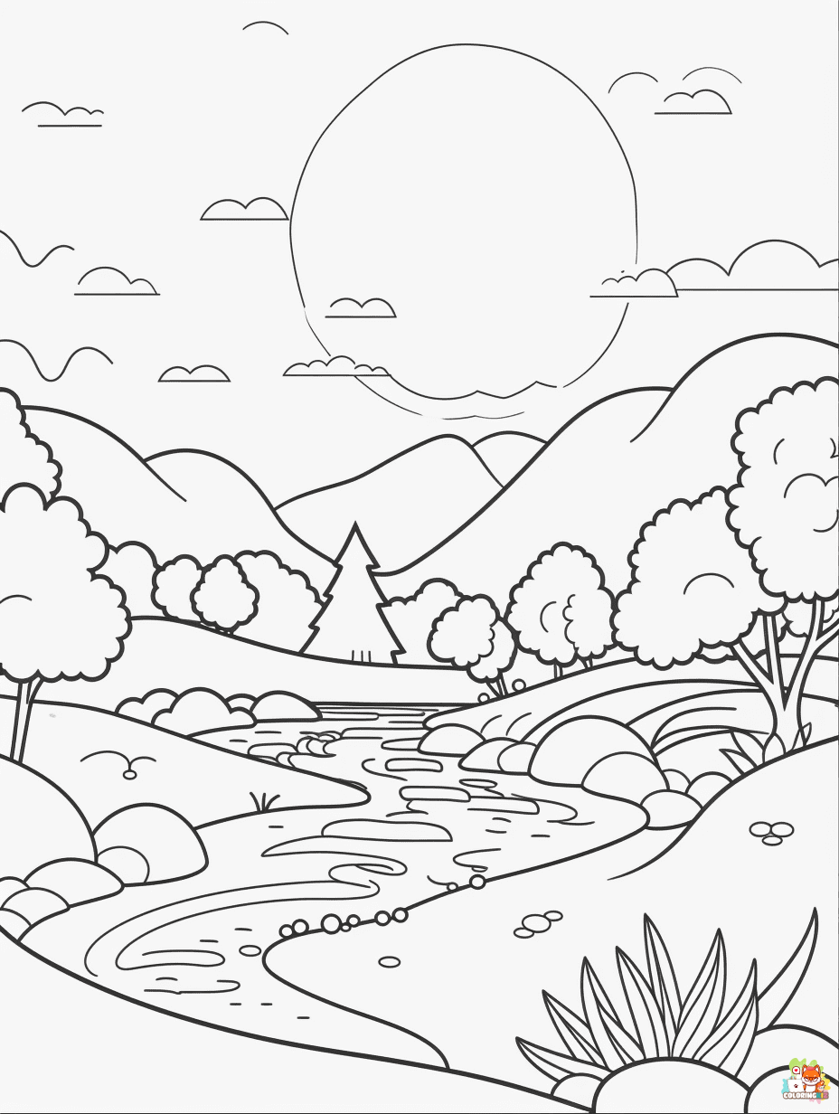 nature coloring pages 4
