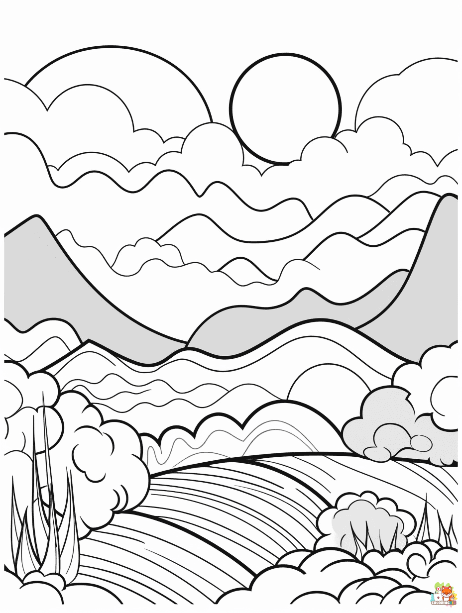 nature coloring pages 5