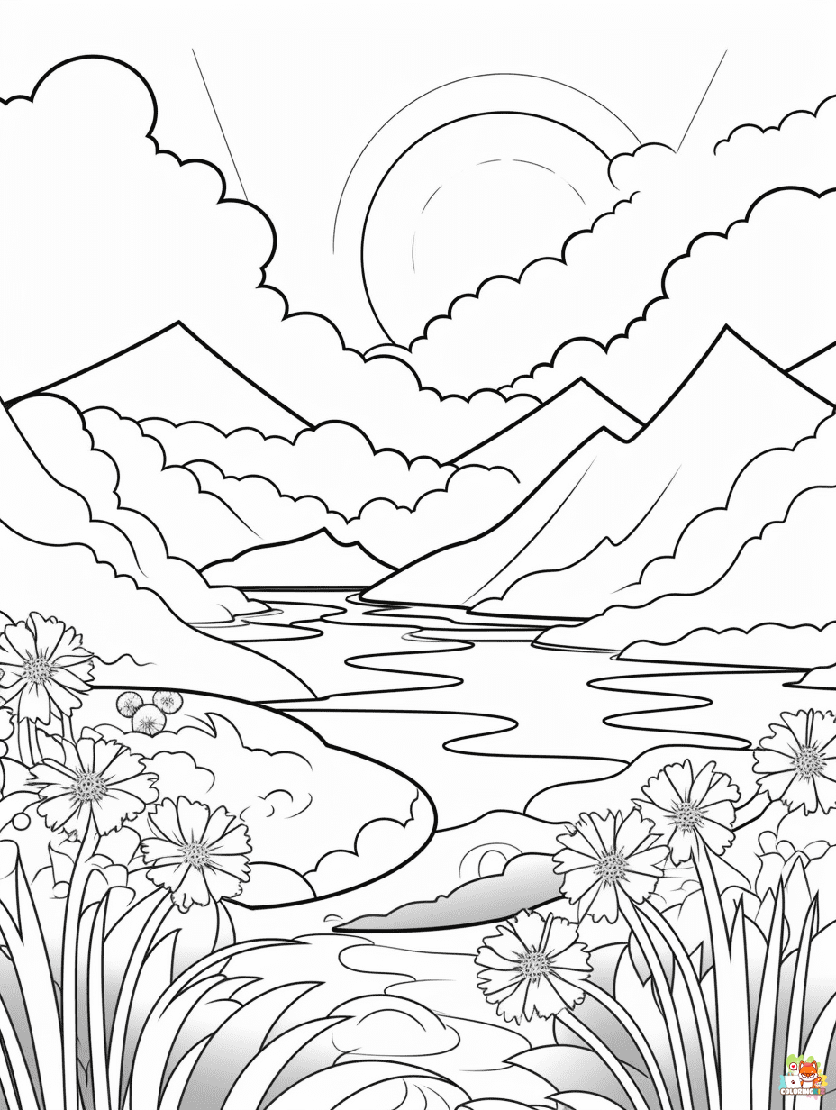 nature coloring pages free