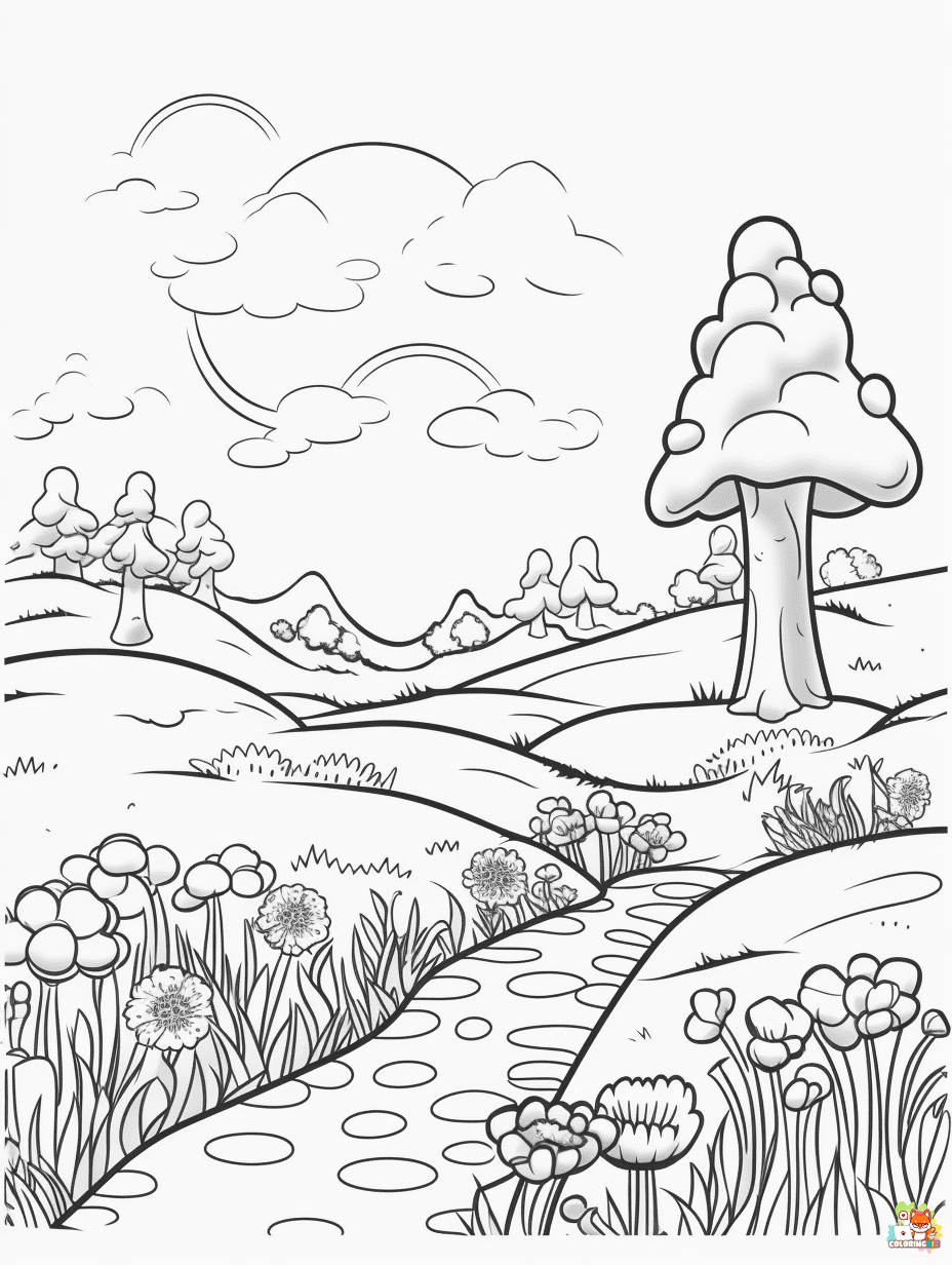 nature coloring pages printable