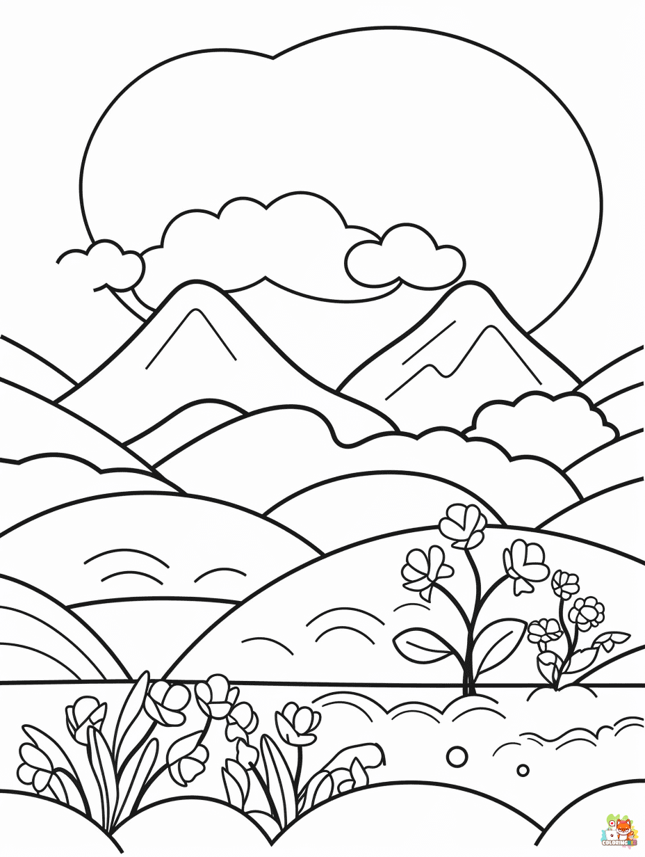 nature coloring pages to print