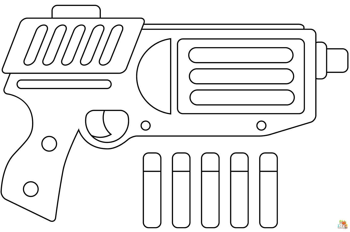 nerf gun coloring pages 1