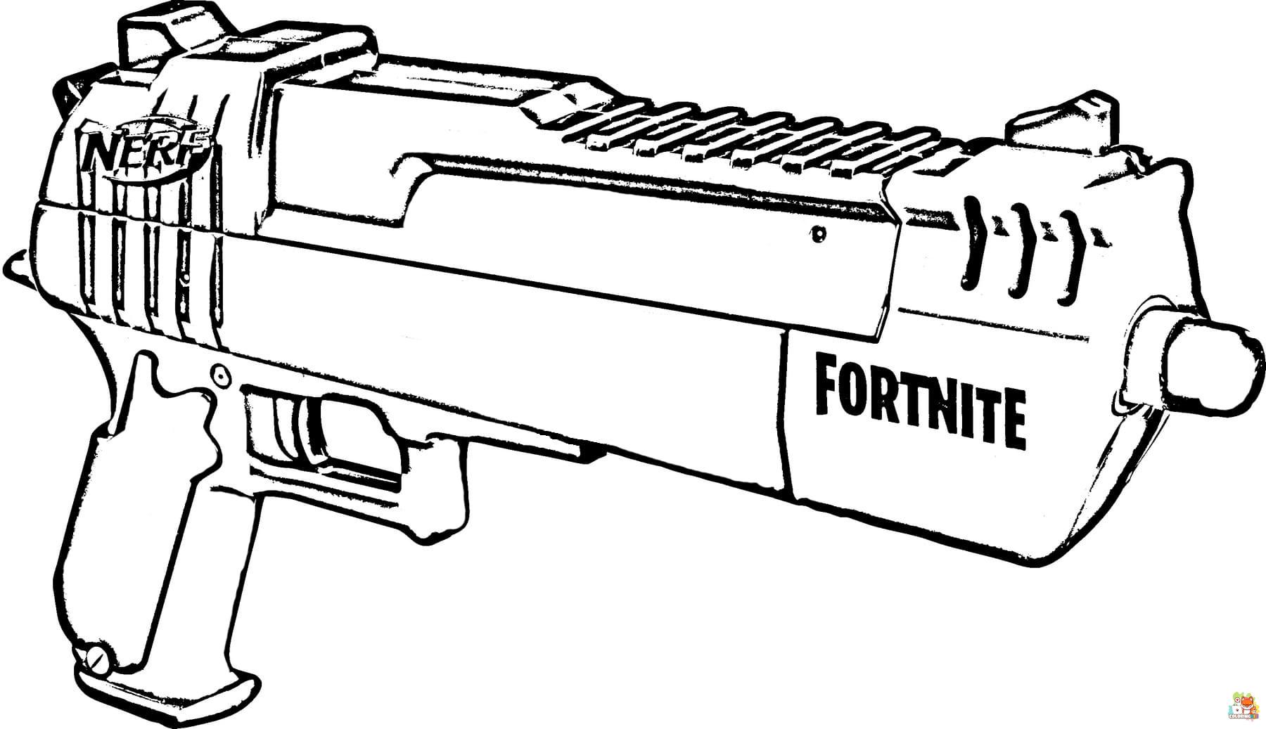 nerf gun coloring pages 2