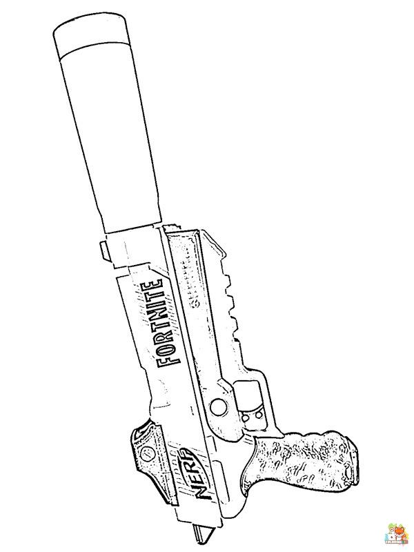 nerf gun coloring pages 3