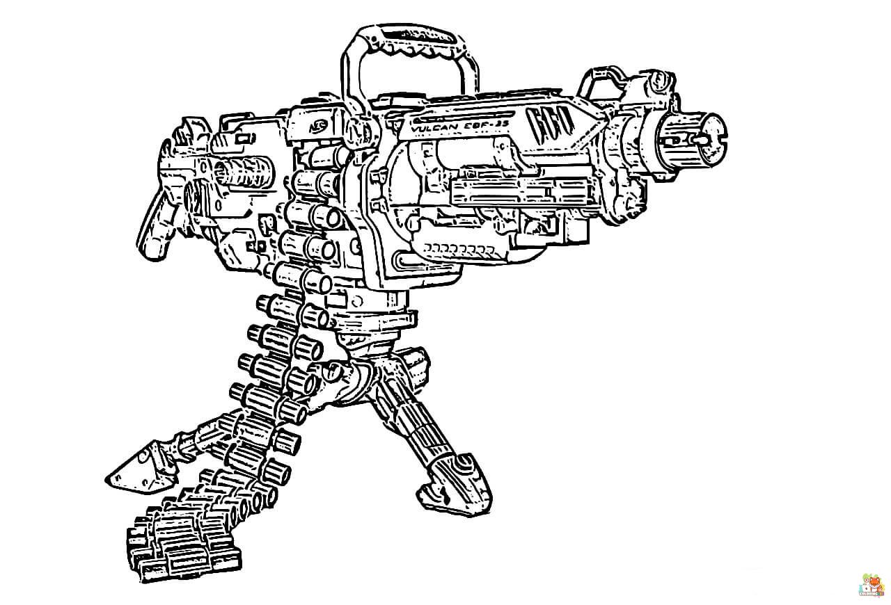 nerf gun coloring pages printable free