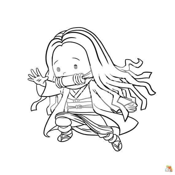 nezuko coloring pages to print