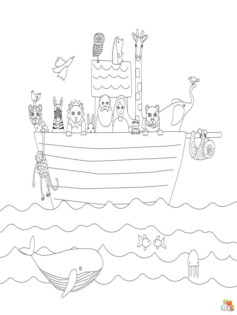 noahs ark animals coloring pages to print