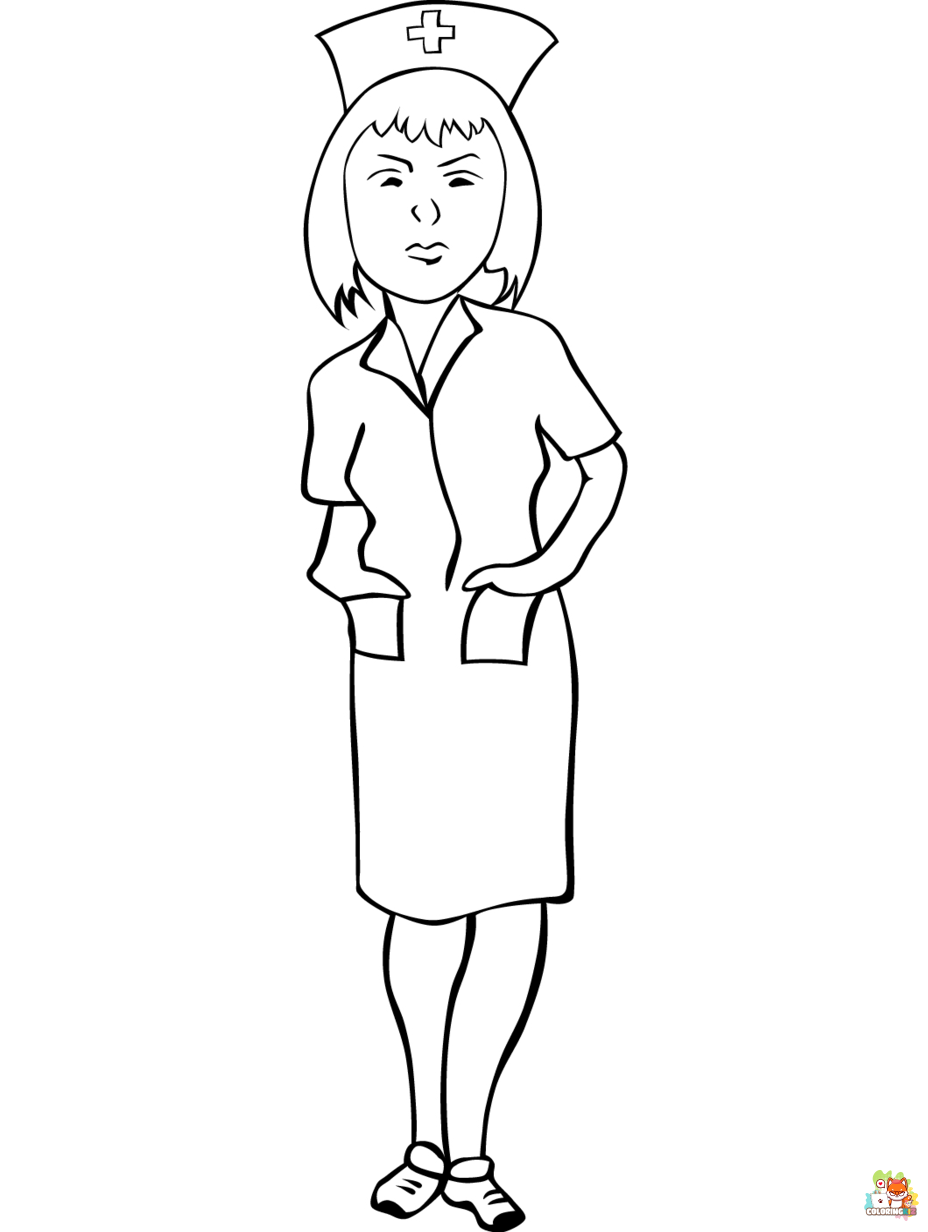 nurse coloring pages free