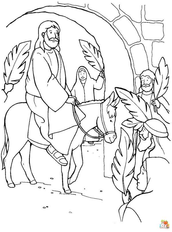 palm sunday coloring pages 2