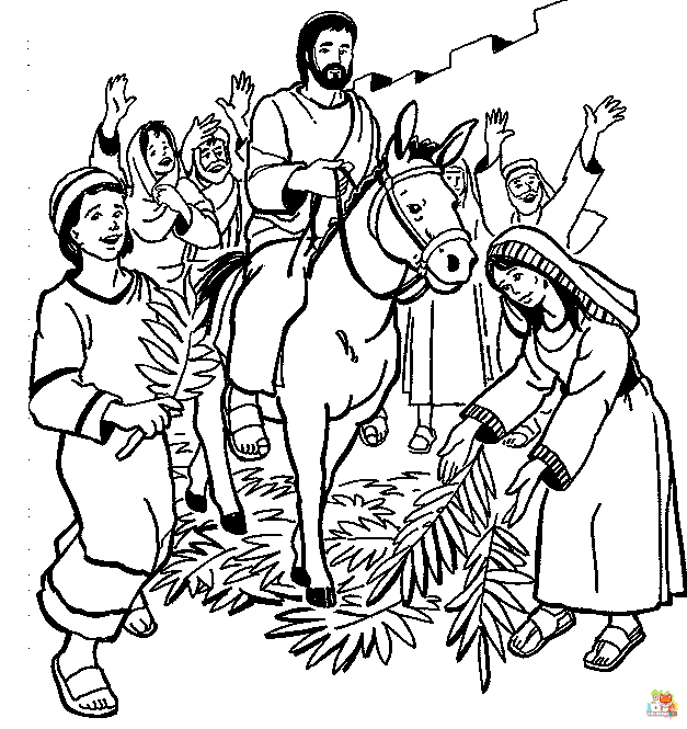 palm sunday coloring pages 3