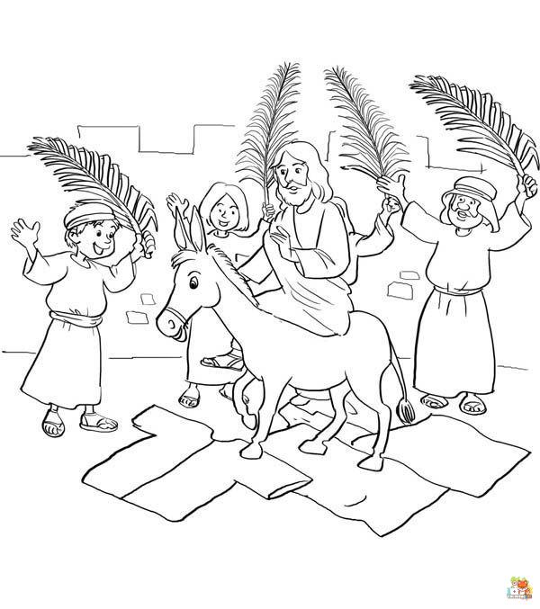 palm sunday coloring pages 4