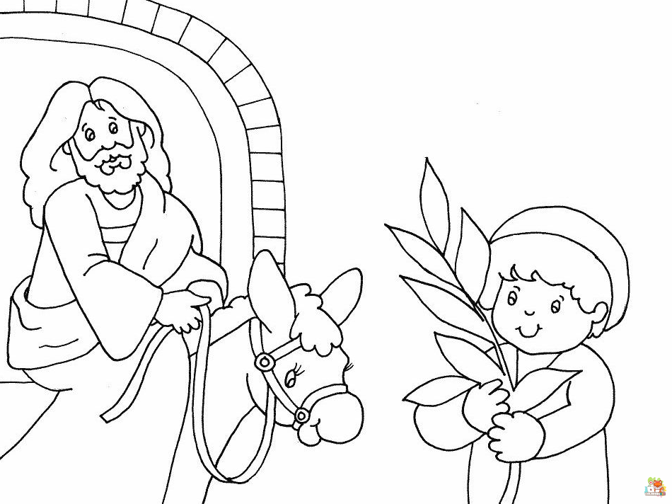 palm sunday coloring pages printable free