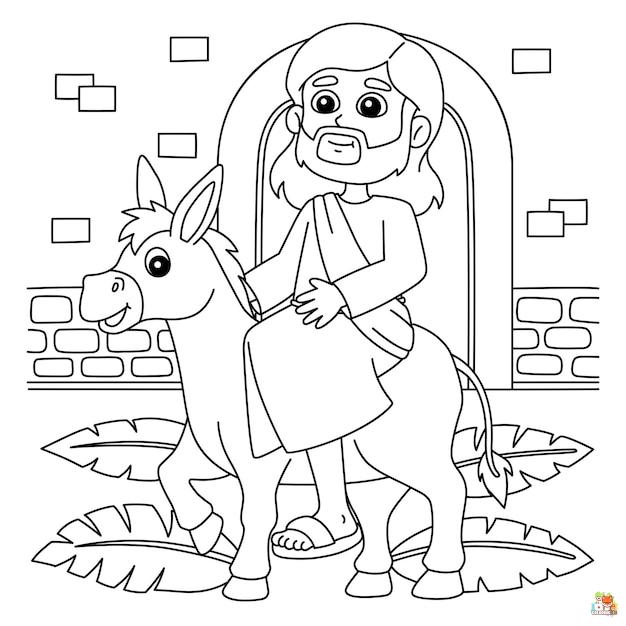 palm sunday coloring pages printable