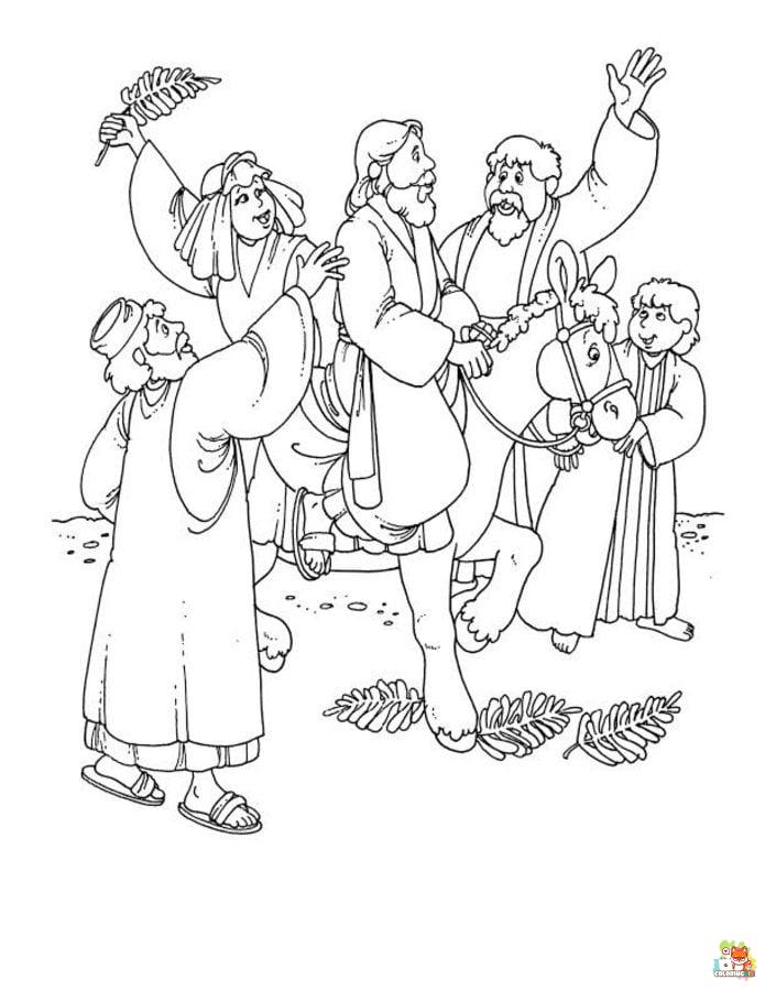 palm sunday coloring pages to print