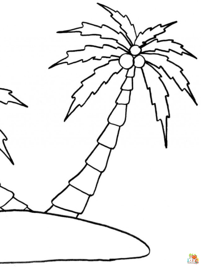 palm tree coloring pages 1