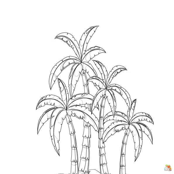palm tree coloring pages 6