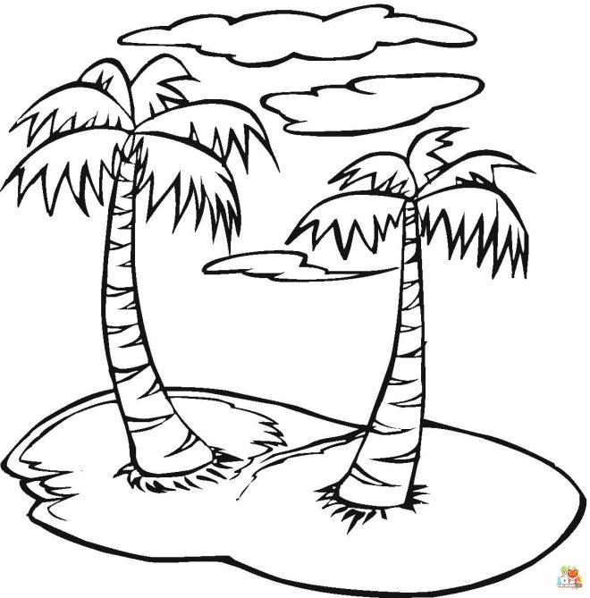palm tree coloring pages 9