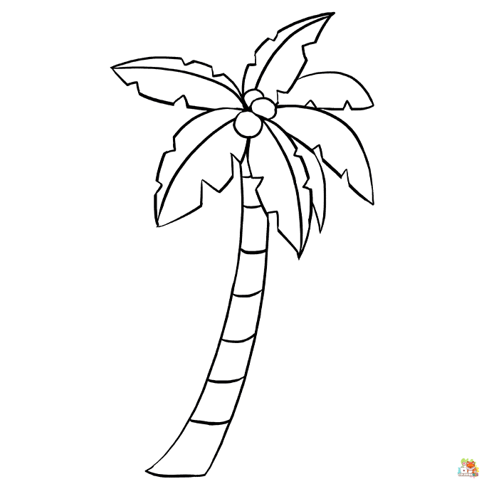 palm tree coloring pages free