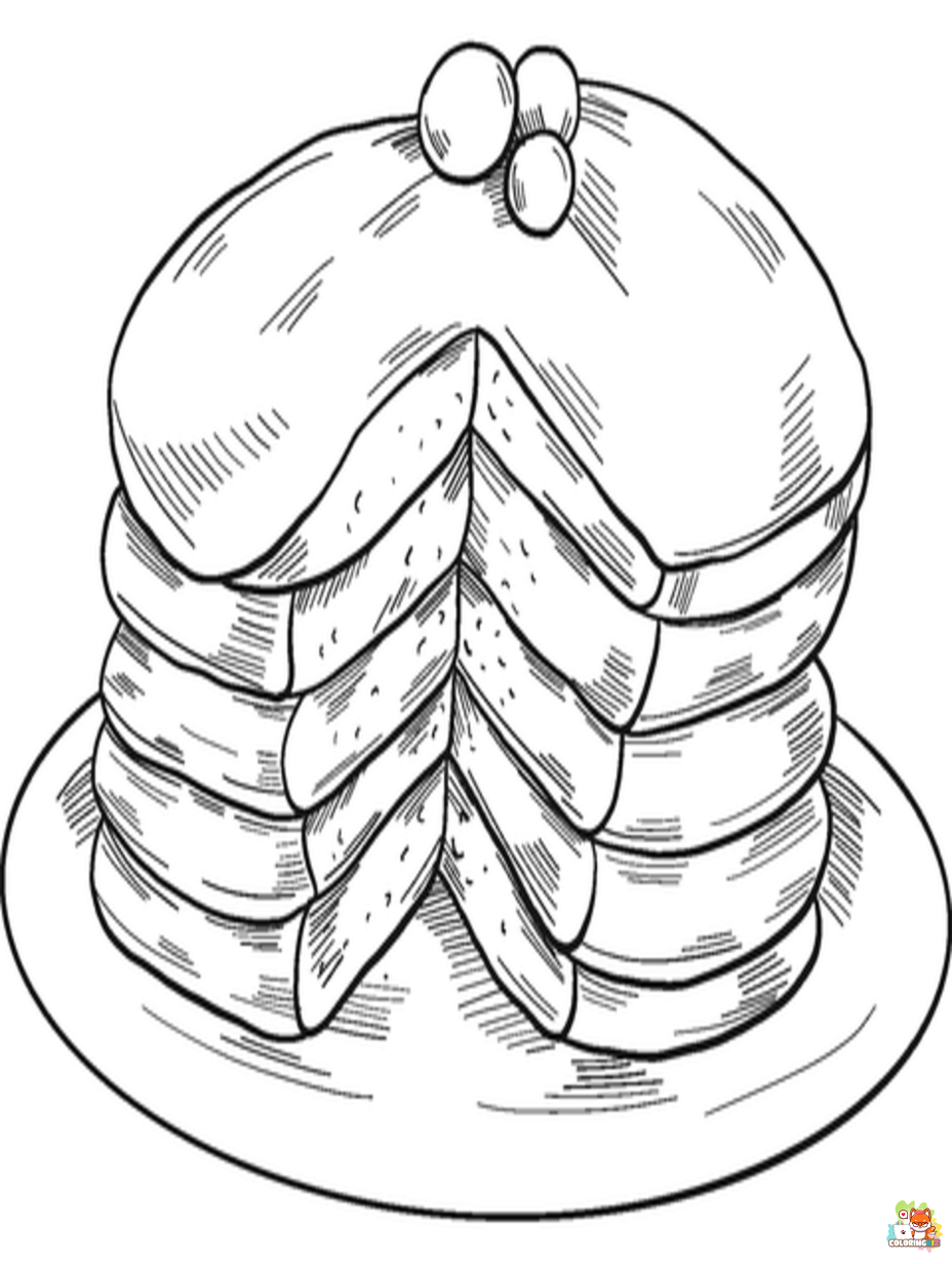 pancake coloring pages printable free