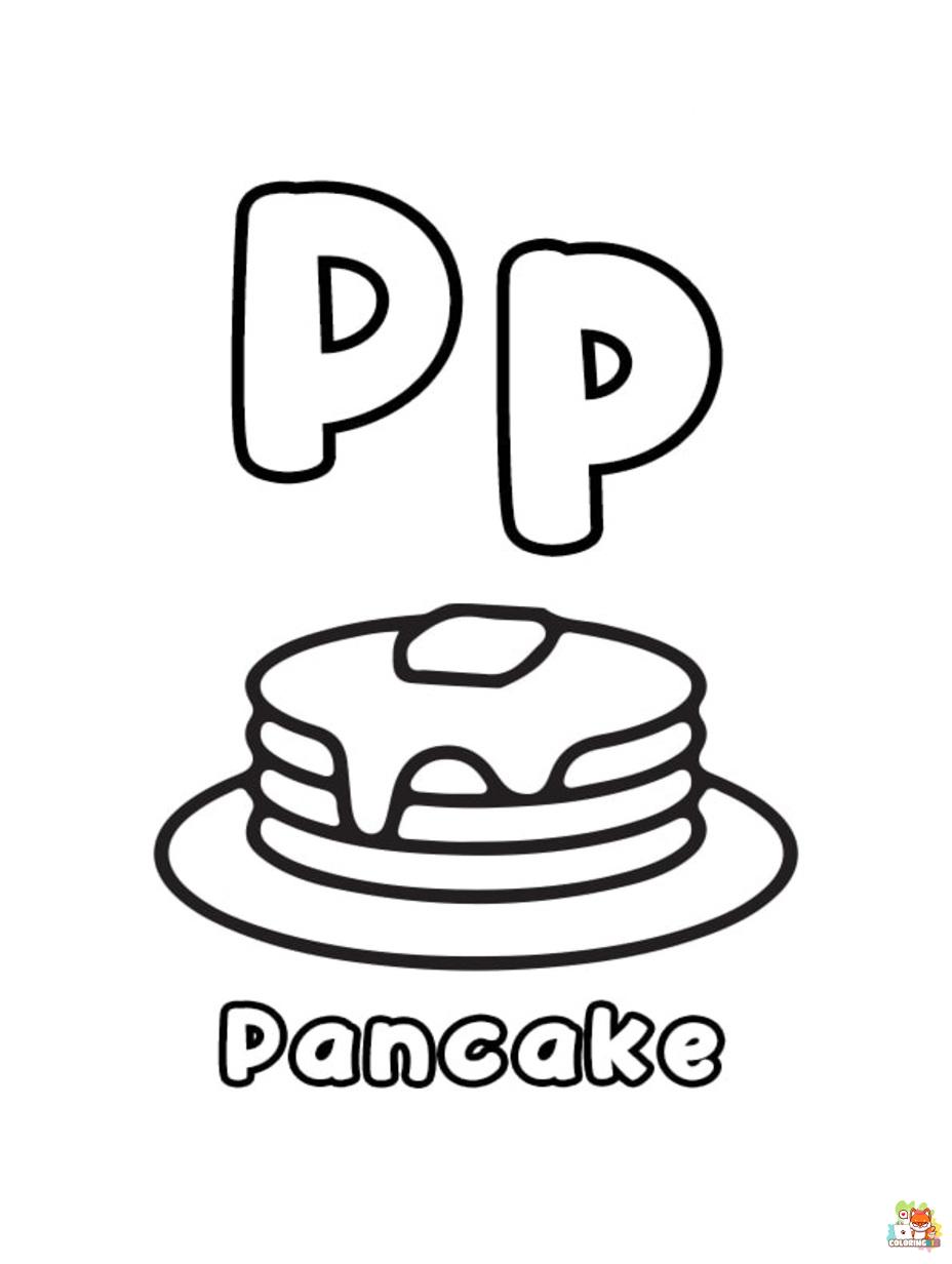 pancake coloring pages to print