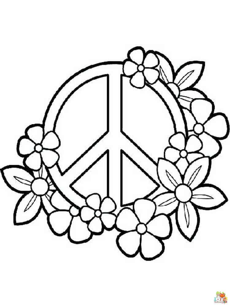 peace coloring pages printable free