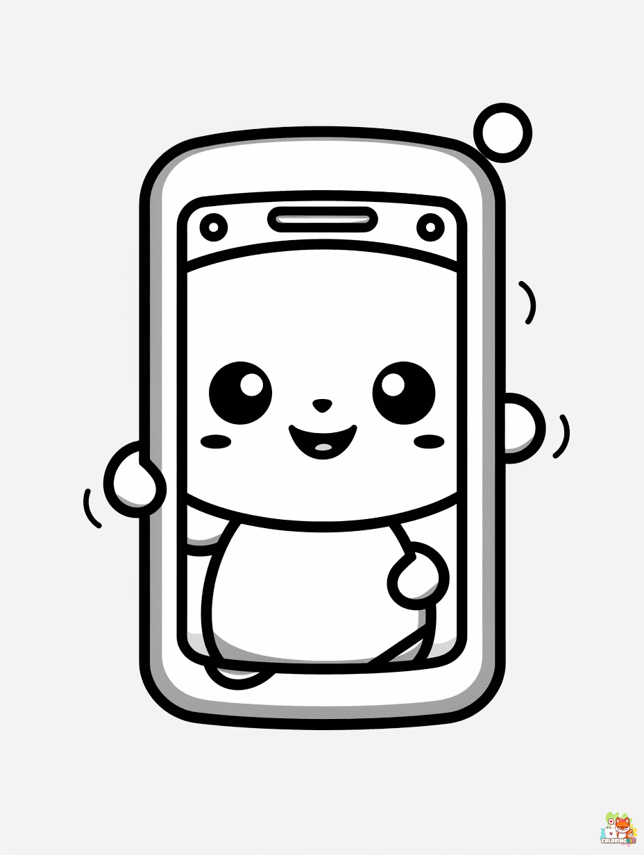 phone coloring pages free