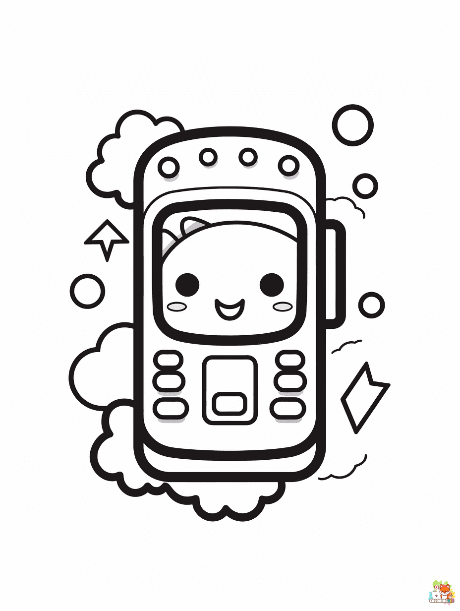phone coloring pages printable