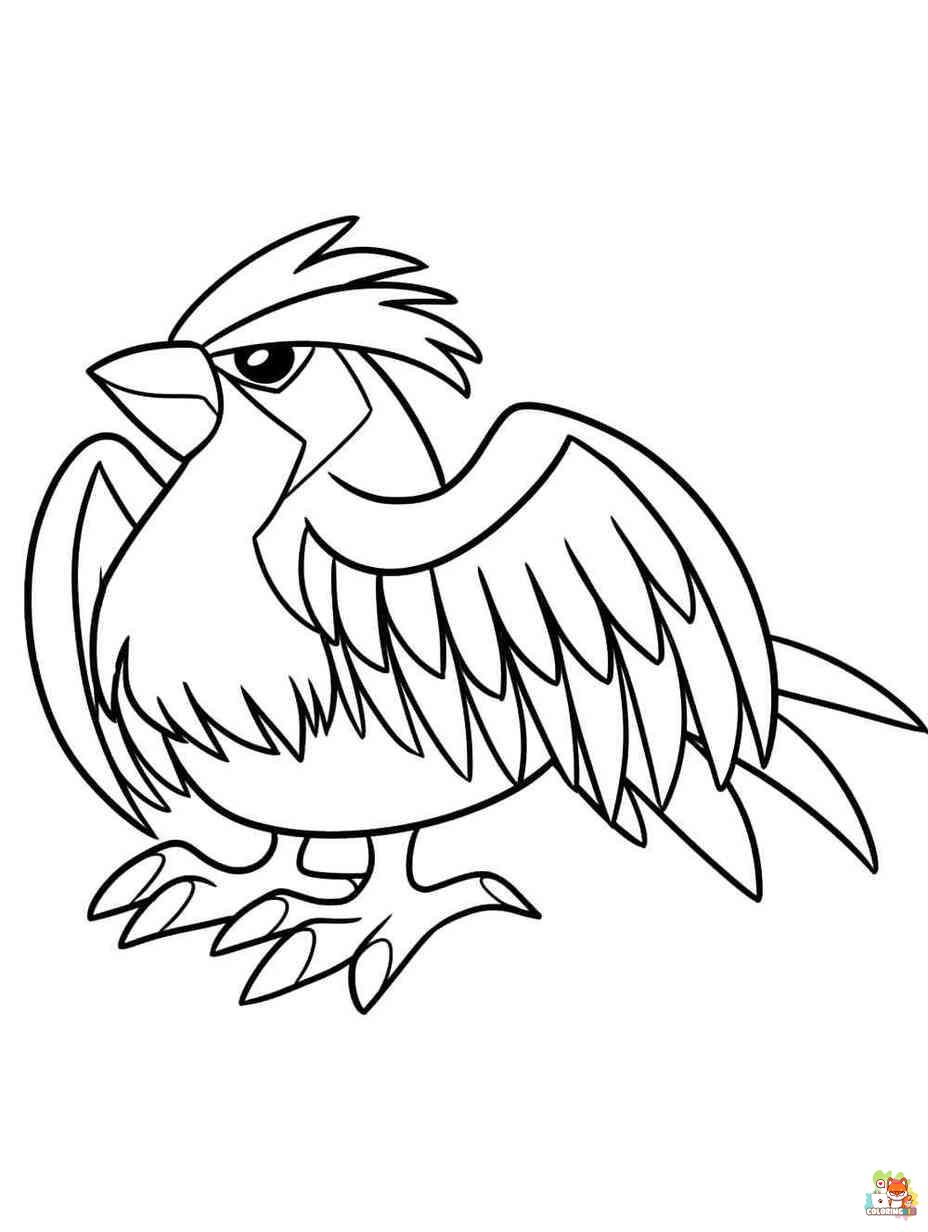 pidgey coloring pages to print