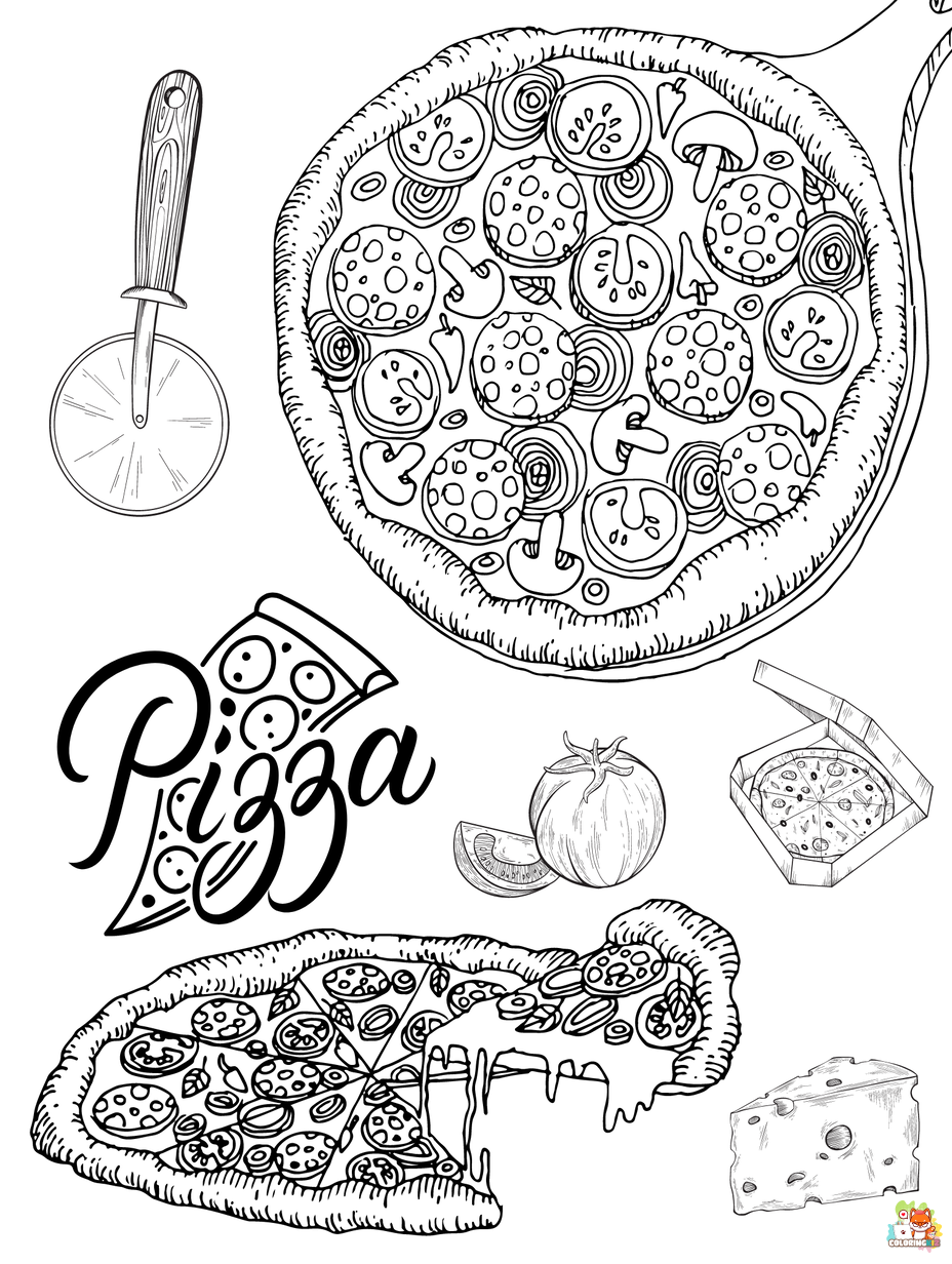 pizza coloring pages coloring pages printable free