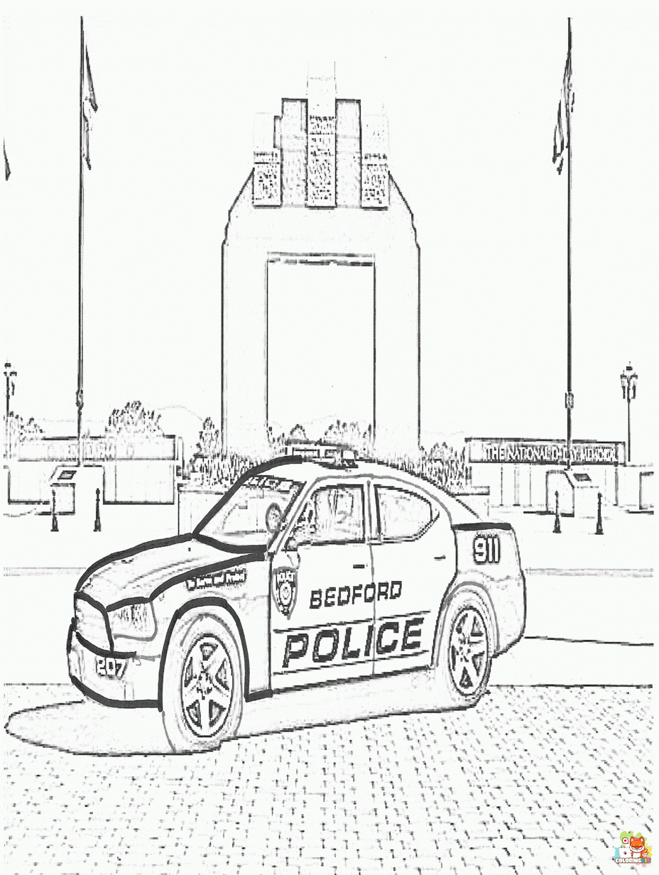 police car coloring pages free
