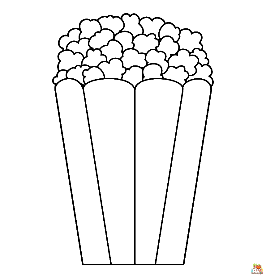 popcorn coloring pages 1
