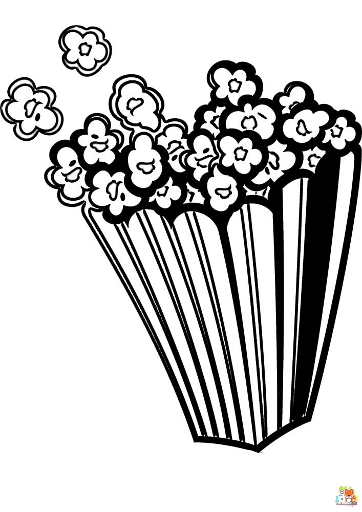 popcorn coloring pages 5