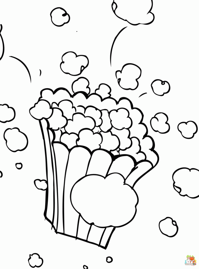 popcorn coloring pages printable free