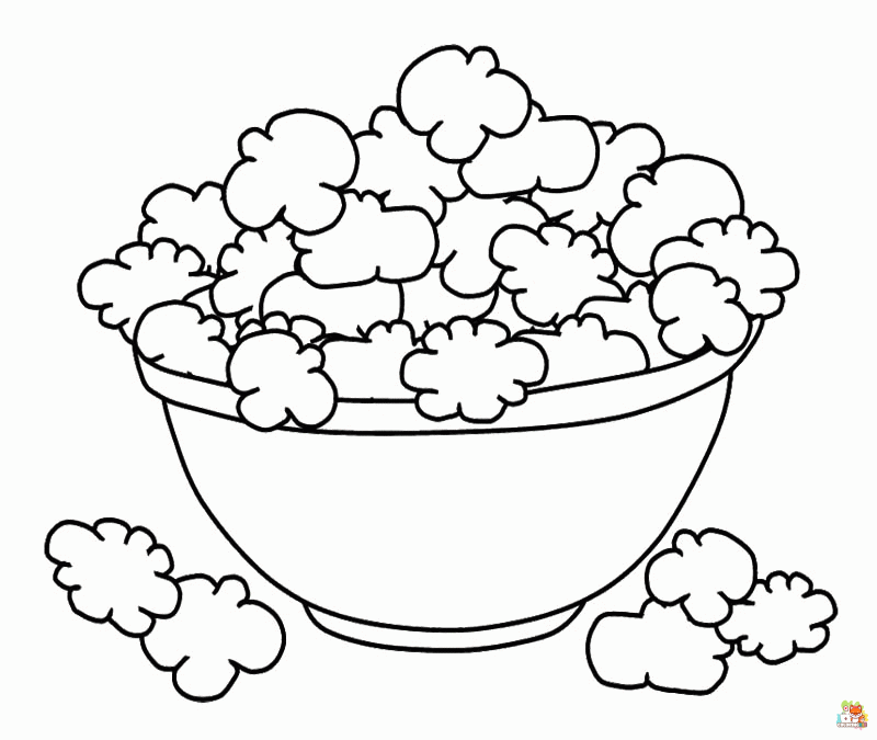 popcorn coloring pages to print