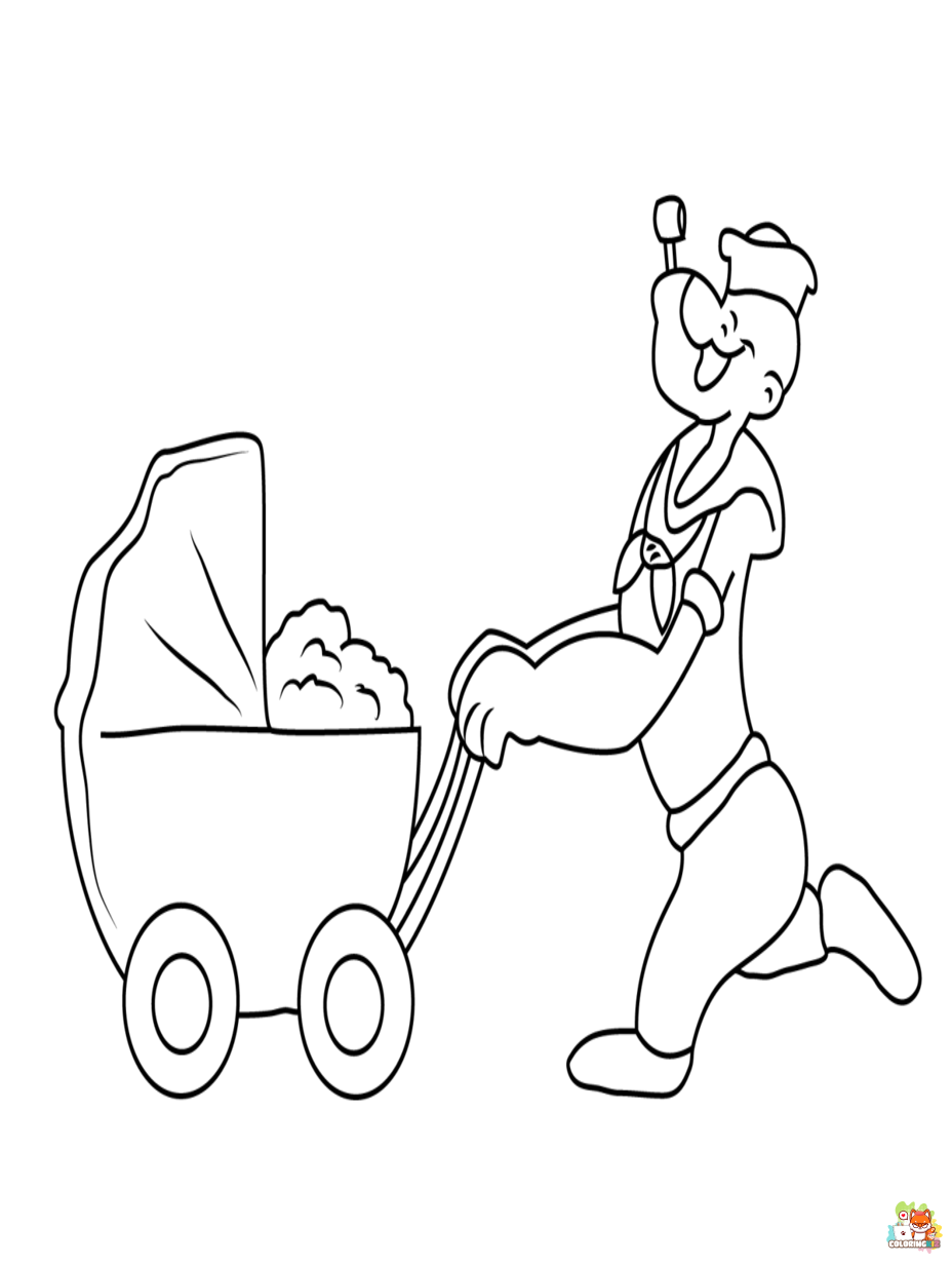 popeye coloring pages free