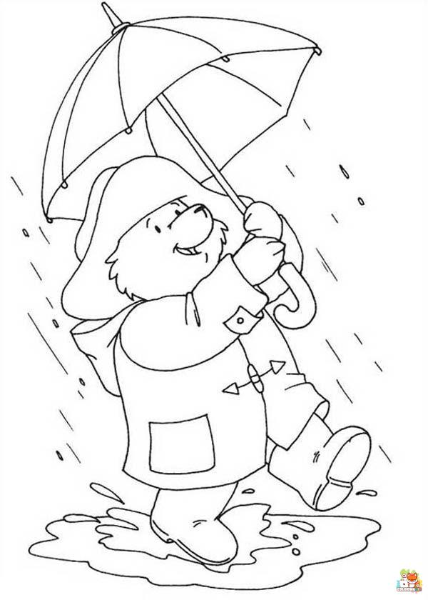 rainy day coloring pages free