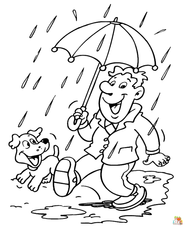 rainy day coloring pages printable free