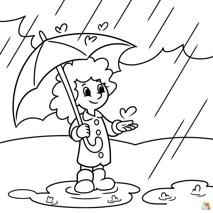 rainy day coloring pages printable