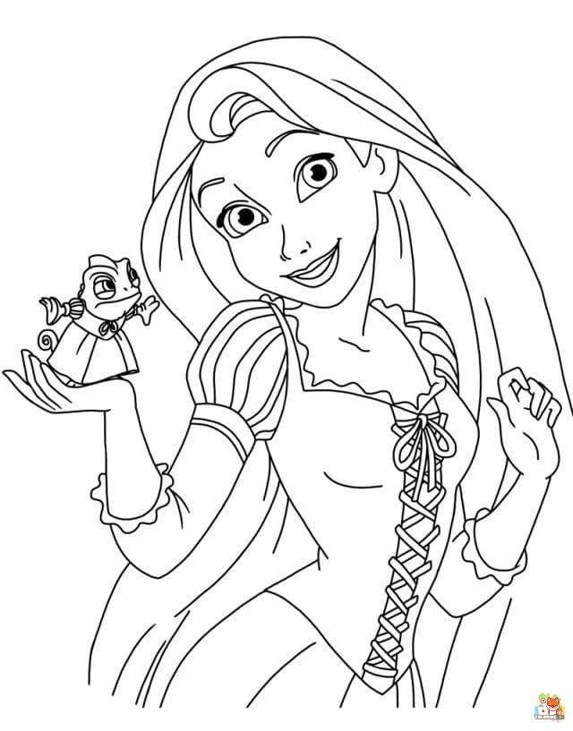 rapunzel coloring pages printable free